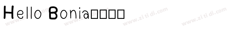 Hello Bonia字体转换